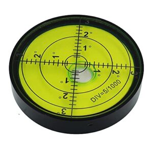 60x12mm with magnet high precision horizontal bubble aluminium case bullseye spirit bubble surface level round inclinometers for surveying instruments ,accuracy 15'/2， (without magnet)