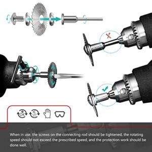 Cutting Discs Set for Rotary Tool Accessories 106PCS, HSS Circular Saw Blades, Resin Cutting Discs, 545 Diamond Cutting Wheel, Mesh Resin Cutting Wheel with Mandrels and Screwdrivers