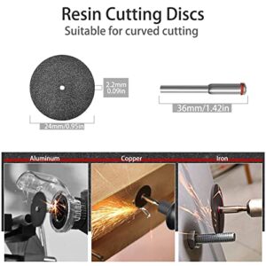 Cutting Discs Set for Rotary Tool Accessories 106PCS, HSS Circular Saw Blades, Resin Cutting Discs, 545 Diamond Cutting Wheel, Mesh Resin Cutting Wheel with Mandrels and Screwdrivers