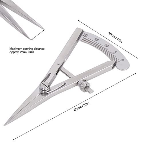 Marking Gauge, Metal Compass Multipurpose High Accuracy Adjustable for Leather Trimming Projects(Screw lock type marking gauge)
