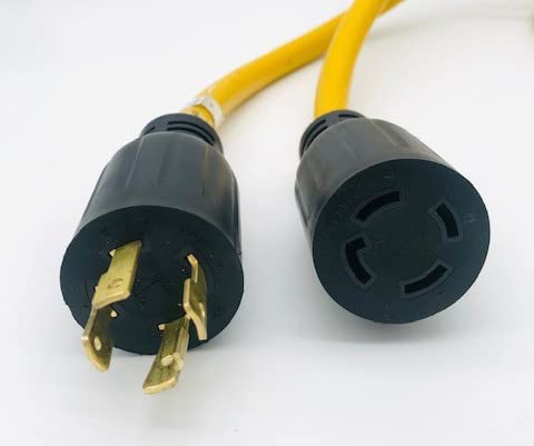 Connecticut Electric 25 Foot Generator Power Extension Cord, 30 Amp, 4 Prong, NEMA L14-30P (Male), NEMA L14-30R (Female)