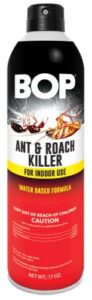 bop ant & roach killer, 17 oz, easy to use pest control spray, kills bugs on contact and keeps your home insect free, indoor/outdoor use for quick results