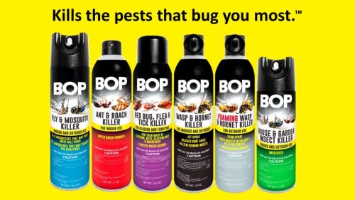 BOP Ant & Roach Killer, 17 oz, Easy to Use Pest Control Spray, Kills Bugs On Contact and Keeps Your Home Insect Free, Indoor/Outdoor Use for Quick Results