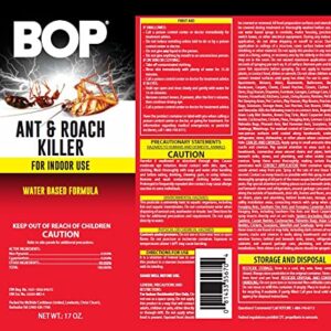 BOP Ant & Roach Killer, 17 oz, Easy to Use Pest Control Spray, Kills Bugs On Contact and Keeps Your Home Insect Free, Indoor/Outdoor Use for Quick Results