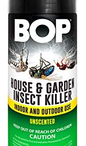 BOP House and Garden Insect Killer 11 oz, Easy to Use Pest Control Spray, Kills Bugs On Contact and Keeps Your Home Insect Free, Indoor/Outdoor Use for Quick Results