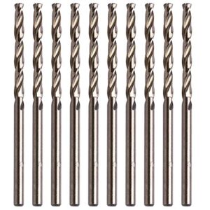ludopam 1/8" inch cobalt steel twist drill bit set m35 jobber length,straight shank, extremely heat resistant, suitable for drilling in stainless steel and iron,pack of 10