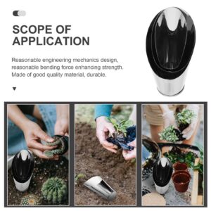 3pcs Soil Shovel Cups Bonsai Soil Scoops Stainless Steel Garden Shovels Small Soil Scoops Gardening Hand Tools Silver