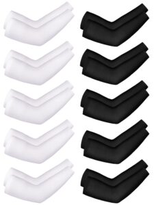 boao 10 pairs cooling sun sleeves uv protection arm sleeves arm cover sleeve for men women (,)