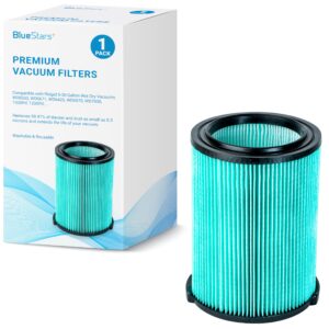 bluestars 97457 vf6000 5-layer pleated hepa replacement filter for ridgid 5-20 gallon wet dry vac vacuums wd5500 wd0671 wd6425 wd7000 wd1280 wd1851 wd1680 wd1956 rv2400a 1400rv rv2600b