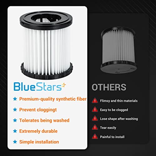 BlueStars Premium Quality DCV5801H Hepa Replacement Filter - Compatible with DeWalt DCV580 & DCV581H Wet Dry Vacuum, Washable and Reusable