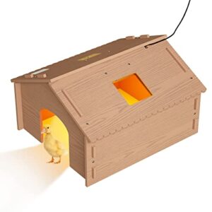 good mother chick heat lamp chick brooder duckling brooder heat lamp brooder quail bird heater brooder for 10-20 chicks upgrade viewing window small brown