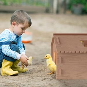 GOOD MOTHER Chick Heat lamp Chick Brooder Duckling brooder Heat lamp brooder Quail Bird Heater brooder for 10-20 Chicks Upgrade Viewing Window Small Brown