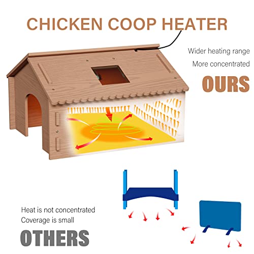 GOOD MOTHER Chick Heat lamp Chick Brooder Duckling brooder Heat lamp brooder Quail Bird Heater brooder for 10-20 Chicks Upgrade Viewing Window Small Brown