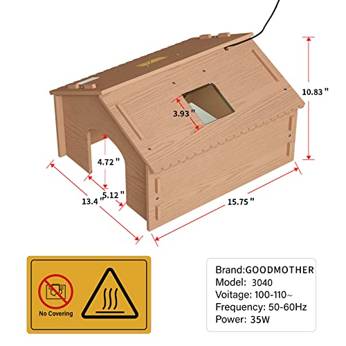 GOOD MOTHER Chick Heat lamp Chick Brooder Duckling brooder Heat lamp brooder Quail Bird Heater brooder for 10-20 Chicks Upgrade Viewing Window Small Brown