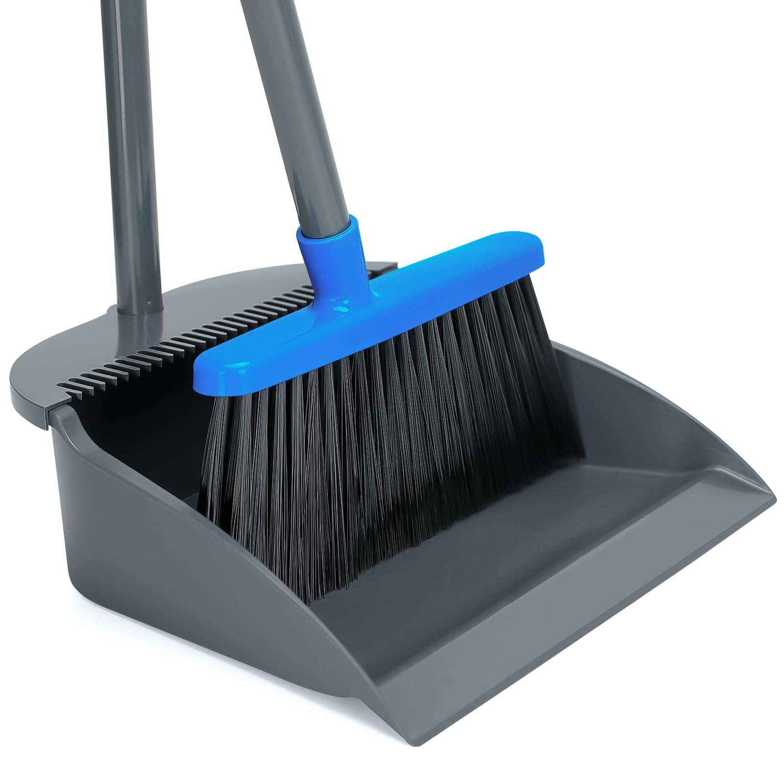 Broom and Dustpan Set, Broom and Dustpan Set for Home,Upright Dust Pan Combo Sweep Set