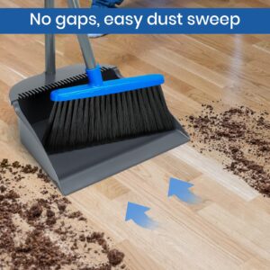 Broom and Dustpan Set, Broom and Dustpan Set for Home,Upright Dust Pan Combo Sweep Set