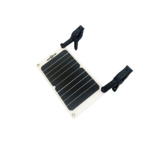 versapong portable solar clamp- solar panel charger- recharge phones, devices, power banks, ear buds, headphones- securely mount with attached clamps- stay charged during all outdoor activities