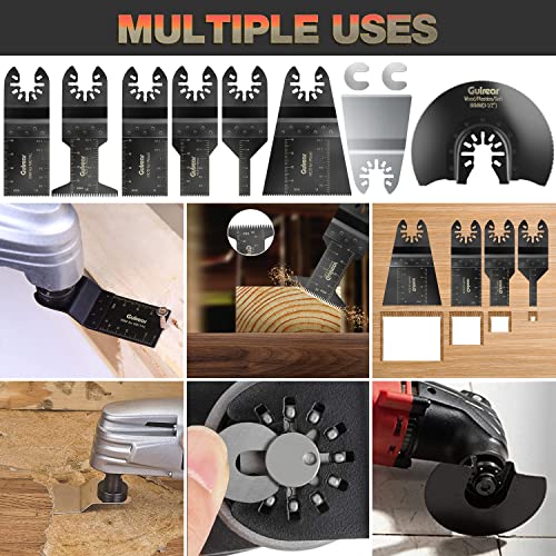 15PCS Universal Oscillating Tool Oscillating Saw Blades, Oscillating Multitool Quick Release Saw Blades for Wood Metal Plastics, Fit Fein Multimaster Porter Cable Bosch Ryobi Dewalt Milwaukee Rockwell