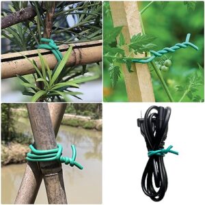 Soft Plant Wire, 49.2 ft Reusable Rubber Twist Ties Heavy Duty Garden Wire for Plants, Soft Twist Plant Tie to Support Plant Vines, Stems & Stalks and for Home Organization (49.2 feet/15 Meters)