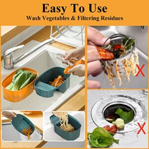 HLWDFLZ 2PCS Sink Drain Strainer Basket - Kitchen Hanging Sink Drain Basket for Wash Vegetables Fruits and Filter Kitchen Food Scraps Catcher