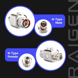 RAIGEN Lightning Arrestor for N-Type Male to N-Type Female Antennas Surge Protector 50 Ohm Coaxial with 90V Gas Tube