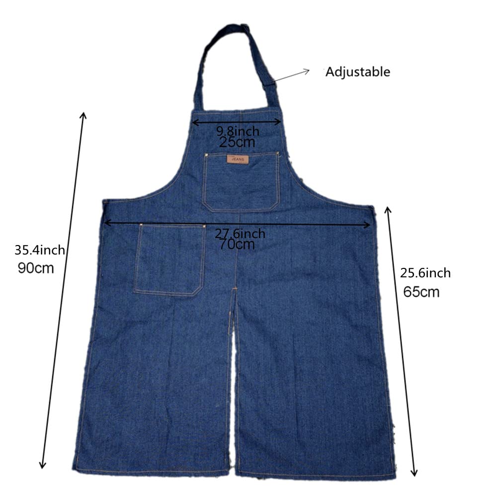 Pottery Apron Adjustable Split Leg Apron Portable Pocket for DIY Ceramic Sculpture