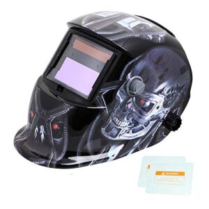 welding helmet, tekware solar power auto darkening welding hood welder mask breathable grinding helmets with adjustable shade range 4/9-13
