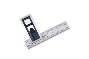 benchmark tools 388176 4 inch precision double square 4r graduations accurate to +/- 0.002 inch over length of blade hardened stainless steel blade (4" double square)