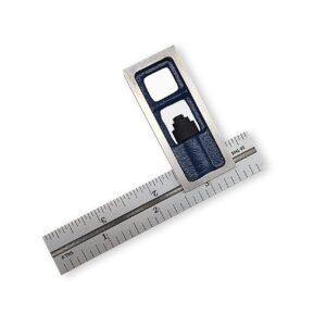 Benchmark Tools 388176 4 inch Precision Double Square 4R Graduations Accurate to +/- 0.002 inch Over Length of Blade Hardened Stainless Steel Blade (4" Double Square)