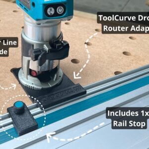 ToolCurve Guide Rail Adapter Compatible with Makita Router - Made in USA