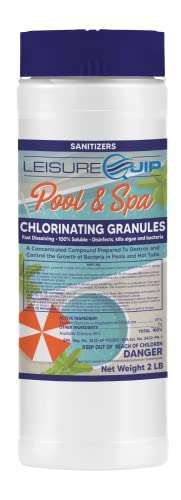 LeisureQuip Pool & Spa Chlorine & Balancer Chemical Startup Bundle with Test Strips, Scum Absorber, & Ebook for Pools & Hot Tubs