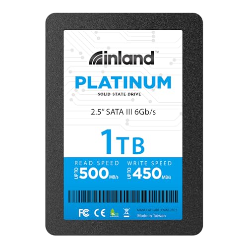 INLAND Platinum 1TB SSD SATA III 6Gb/s 2.5" 7mm TLC 3D NAND Internal Solid State Drive (1TB)