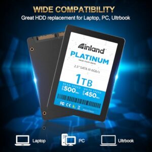 INLAND Platinum 1TB SSD SATA III 6Gb/s 2.5" 7mm TLC 3D NAND Internal Solid State Drive (1TB)