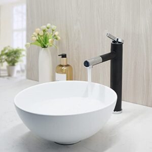round bathroom sink 13" bathroom sinks and chrome faucets above counter white vessel sinks black mixer faucet round ceramic bathroom vessel vanity sink art basin
