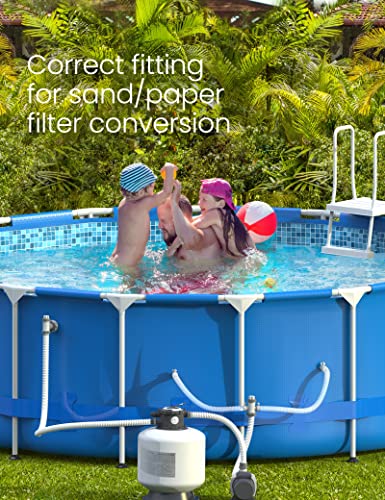 SUMMERBUDDY Split Swimming Pool Hose Plunger Valve, 2 in 1 Hose Plunger Valve Swimming Pool Part for Filter Circulation System