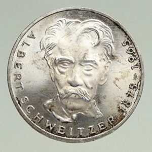 1655 DE 1975G GERMANY Nobel Prize Hero Albert Schweitzer 5 Mark Good Uncertified