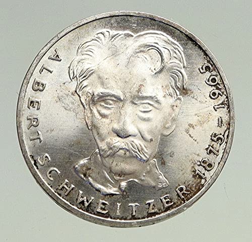 1655 DE 1975G GERMANY Nobel Prize Hero Albert Schweitzer 5 Mark Good Uncertified