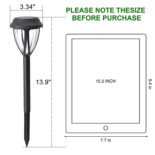 Dynaming 12 Pack Outdoor Solar Pathway Lights, Solar Powered Garden Decorative Lights, Auto On/Off & Waterproof Landscape Lighting for Lawn Patio Yard Walkway Deck Driveway, Warm White