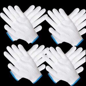 4 pairs oven gloves with fingers,thin and light heat resistant gloves for cooking,cotton heat resistant gloves,baking gloves,insulated bbq gloves for kitchen,safety protection work,housework