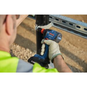 BOSCH GDX18V-1860CB25 18V Connected-Ready Two-In-One 1/4 In. and 1/2 In. Bit/Socket Impact Driver/Wrench Kit with (2) CORE18V® 4 Ah Advanced Power Batteries and (1) Connectivity Module