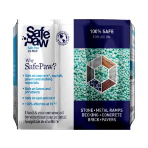 Safe Paw Pet Friendly Concrete Safe Powerful Salt Free Ice Melt for Driveways, Sidewalks, and Various Terrain, 22 Pound Flexicube (2 Pack)