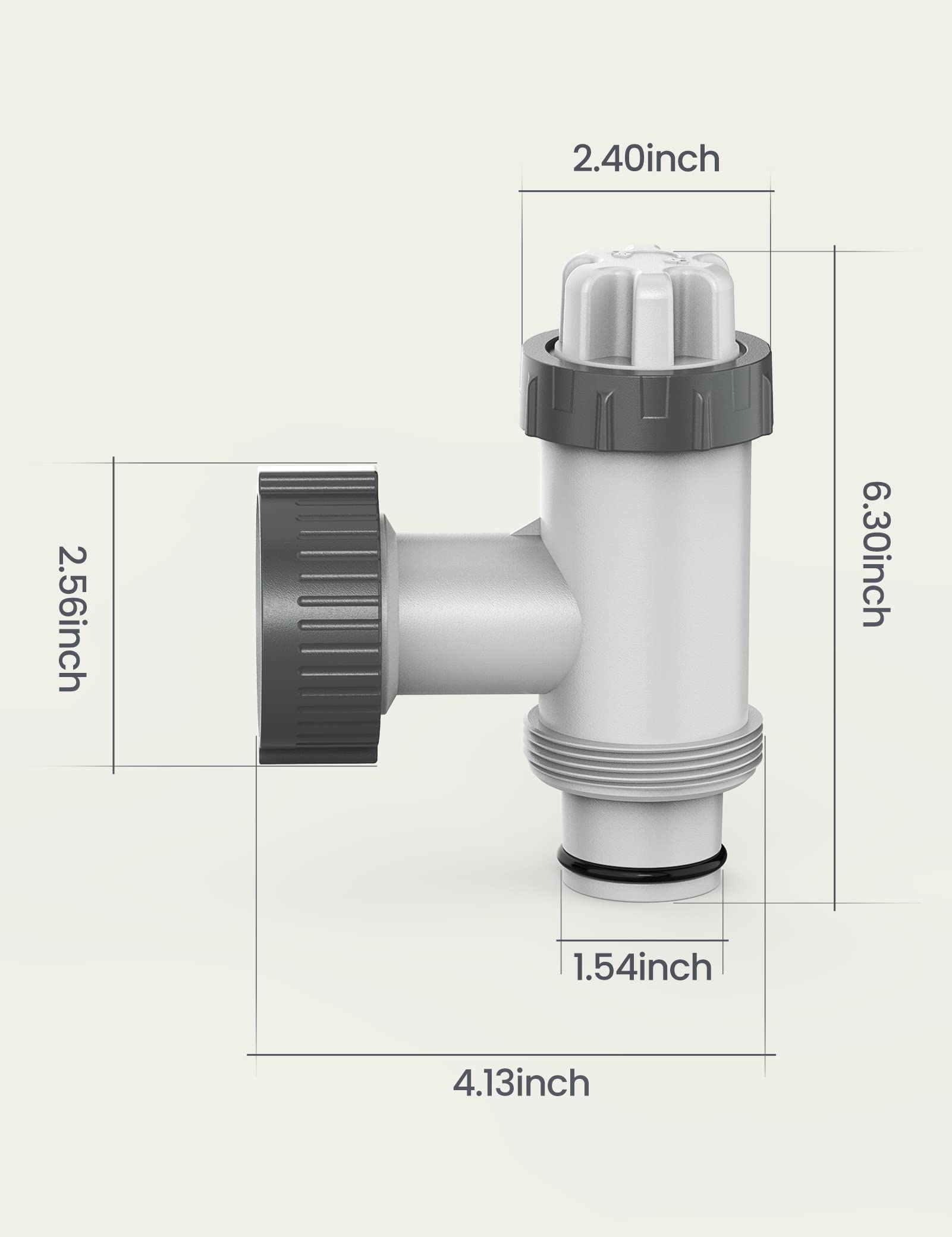 SUMMERBUDDY Above Ground Swimming Pool Plunger Valves Replacement Part with Gaskets, On Off Plunger Valves Swimming Accessories for Above Ground Swimming Pool Filter Pump (2 Pack)