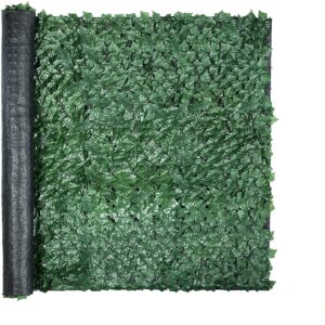vevor artificial ivy privacy fence screen, 59"x118" ivy fence, pp faux ivy leaf artificial hedges fence, faux greenery outdoor privacy panel decoration for garden, decor, balcony, patio, indoor