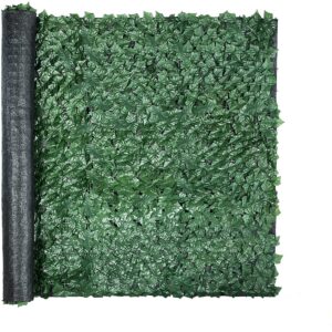 VEVOR Artificial Ivy Privacy Fence Screen, 59"x118" Ivy Fence, PP Faux Ivy Leaf Artificial Hedges Fence, Faux Greenery Outdoor Privacy Panel Decoration for Garden, Decor, Balcony, Patio, Indoor