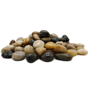 Cerpourt 5lb Polished Pebbles for Plants,Gardens, Décor, Landscaping, Succulent, Terrarium, Decorative Rocks-Natural Stone Pebbles,Smooth Mixed Color Pebbles Gravel,Outdoor Decorative Stones