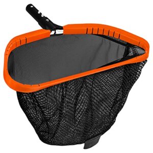 cheerclean pool net for cleaning, 20 inch pool leaf rake, reinforced frame, 16.9 inch deep double layer mesh bag