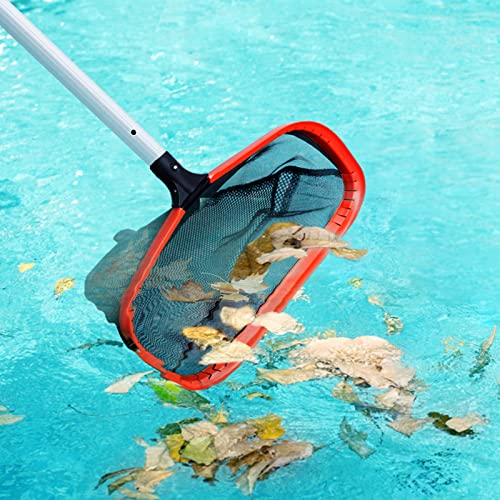 Cheerclean Pool Net for Cleaning, 20 inch Pool Leaf Rake, Reinforced Frame, 16.9 inch Deep Double Layer Mesh Bag