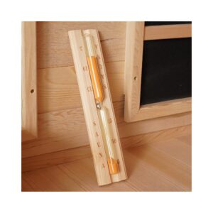 amocane sauna 15 minute hourglass sand timer, sauna accessories wooden rotatable timer for infrared & steam & barrel sauna (hemlock wood)