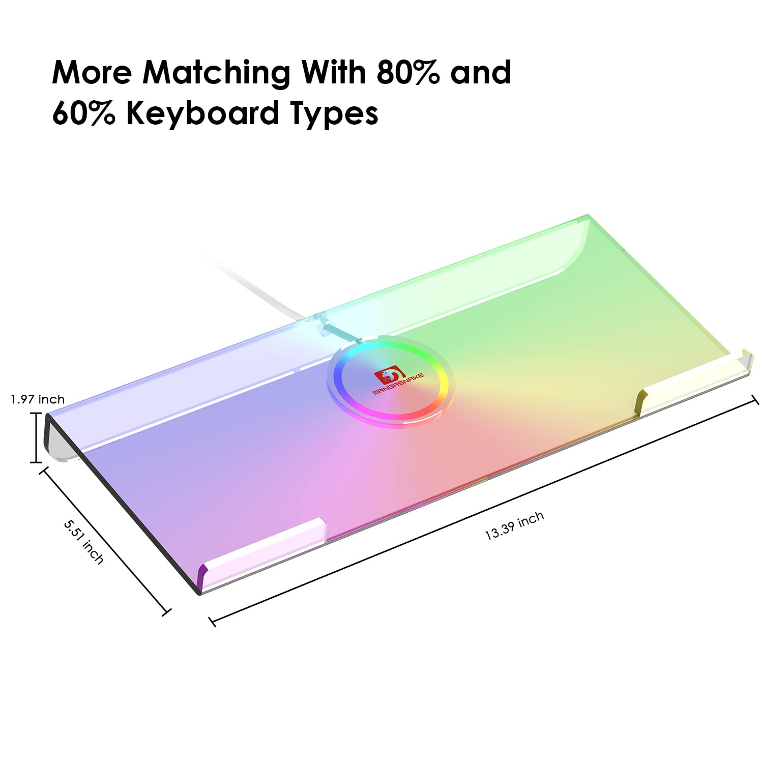 SELORSS Clear 366 Kinds RGB Acrylic Tilted Computer Keyboard Holder,PC Keyboard Stand Tray Holder for Easy Ergonomic Typing and Working at Home and Office Upgraded Version