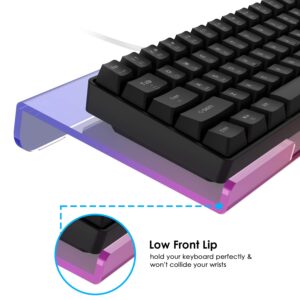 SELORSS Clear 366 Kinds RGB Acrylic Tilted Computer Keyboard Holder,PC Keyboard Stand Tray Holder for Easy Ergonomic Typing and Working at Home and Office Upgraded Version